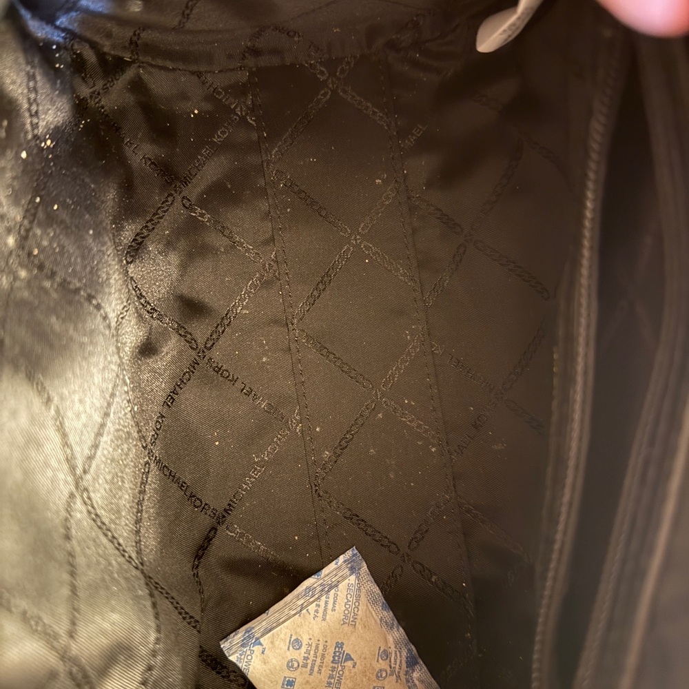 Michael Kors Black, Gold, and Brown Zebra Satchel (Stanton) - Picture 3 of 3